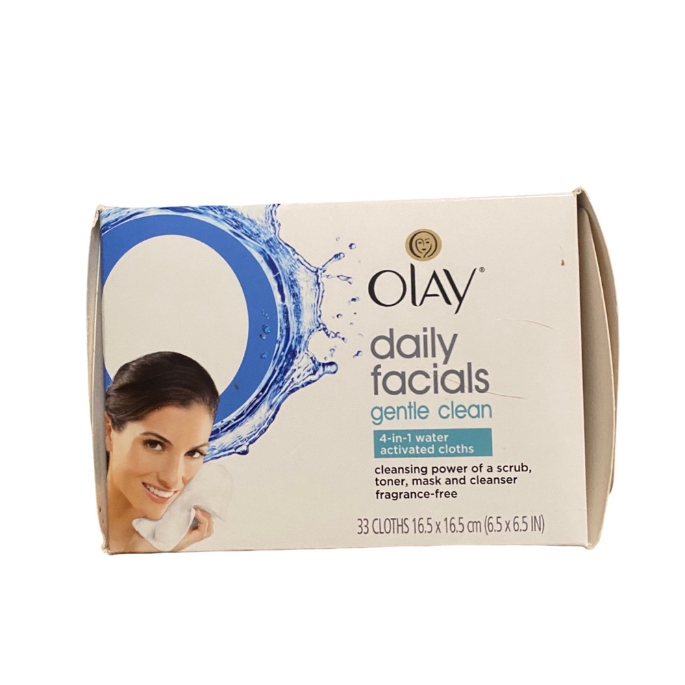 OLAY Daily Gentle Clean 4-in-1 Water Activated Cloths, 33 Ea